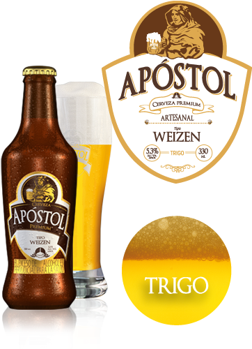 Weizen - Cerveza Apostol (388x513), Png Download