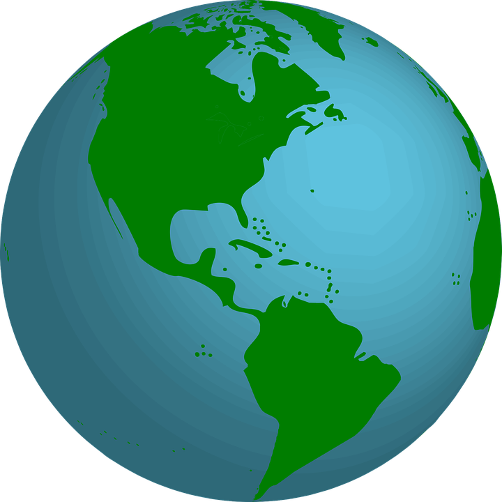 Earth, World, Planet, Globe, Global, Blue, Map, Space - World Map (720x720), Png Download