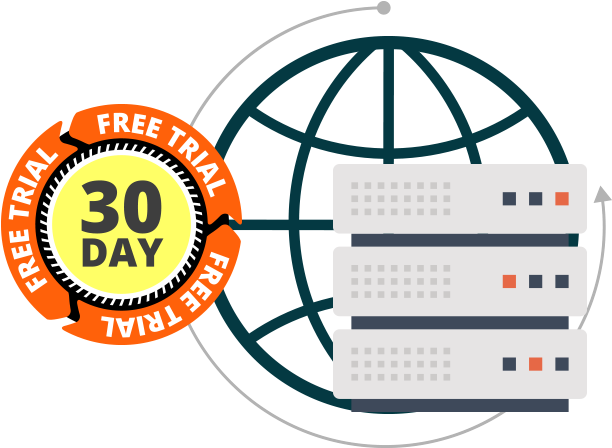 30 Day Free Trial Available For Hosting Accounts - Blue Globe Icon (640x480), Png Download