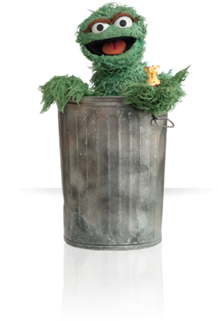 Oscar Apple Core - Tennessee Football Trash Can (306x480), Png Download