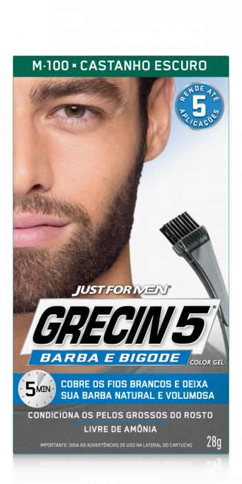 Barba E Bigode - Just For Men (350x700), Png Download