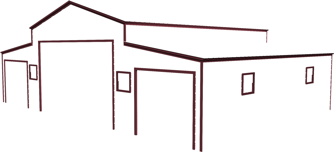 Barn Trim Vintage Burgundy - House (1600x861), Png Download