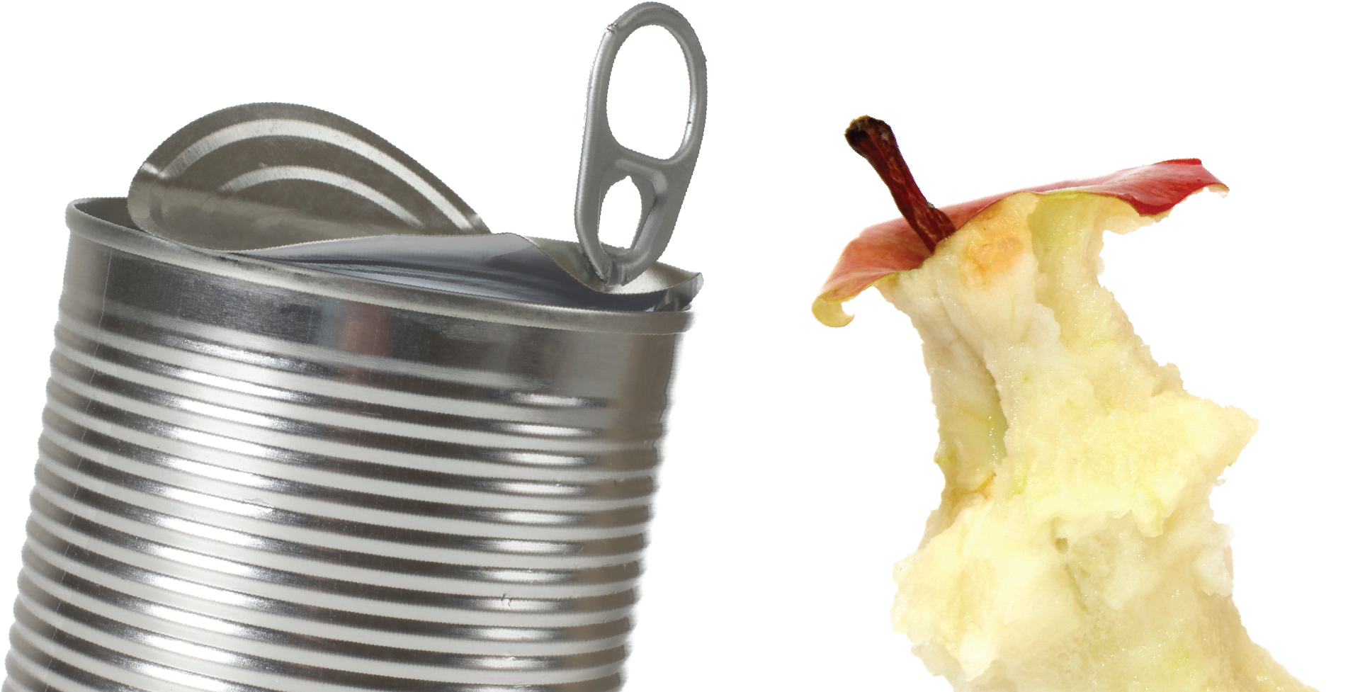 Toss An Apple Core And A Metal Can Into Your Yard Which - Recycling (1948x995), Png Download