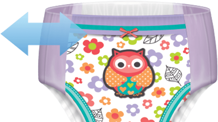 Calzoncitos Elastizados Con Diseño De Búho Goodnites® - Goodnites Bedtime Pants For Girls, Large/extra Large, (760x440), Png Download