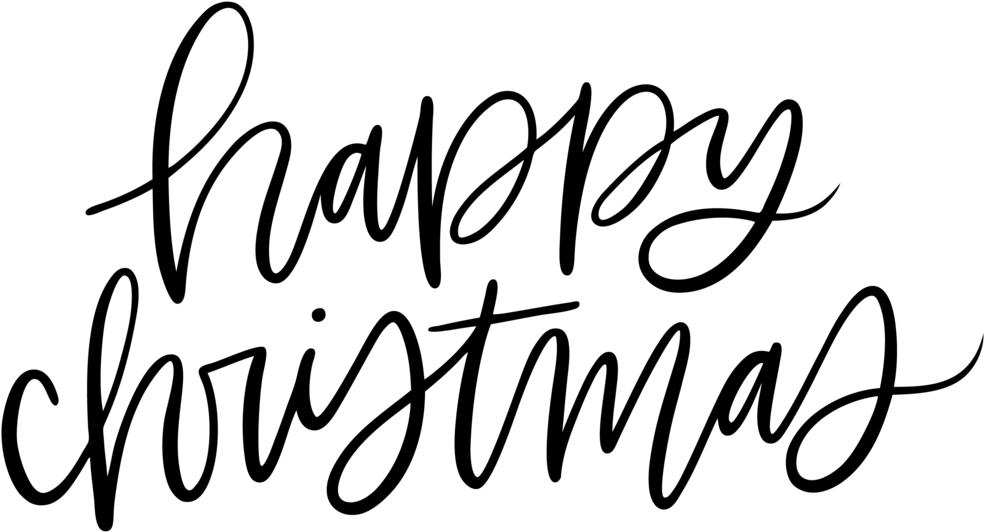 Kbecca Happychristmas Overlay Black (1000x541), Png Download
