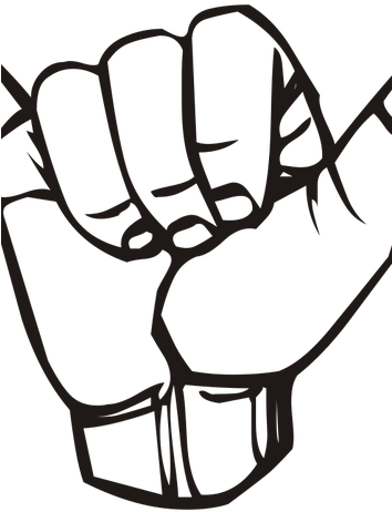 Rebeldia Dibujos - Peace Sign Clip Art Hand (353x500), Png Download