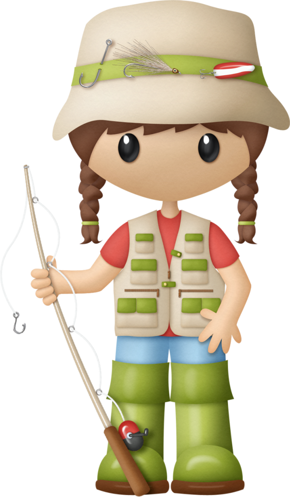 Kaagard Fishinghole Fisherboy2 - Girl Fishing Clipart (598x1024), Png Download