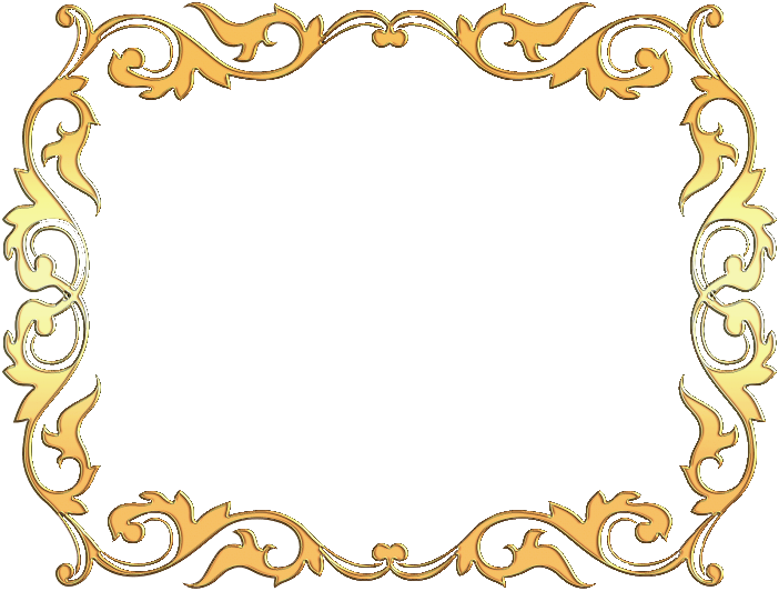 Flores En Color Dorado Marco Marco Dorado Con Flores - Fondo Religioso Png (702x532), Png Download