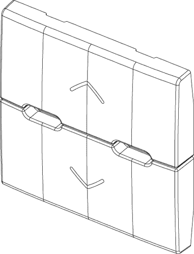 Vista 3d - Tasto Simbolo Frecce Bianco Vimar B (381x500), Png Download