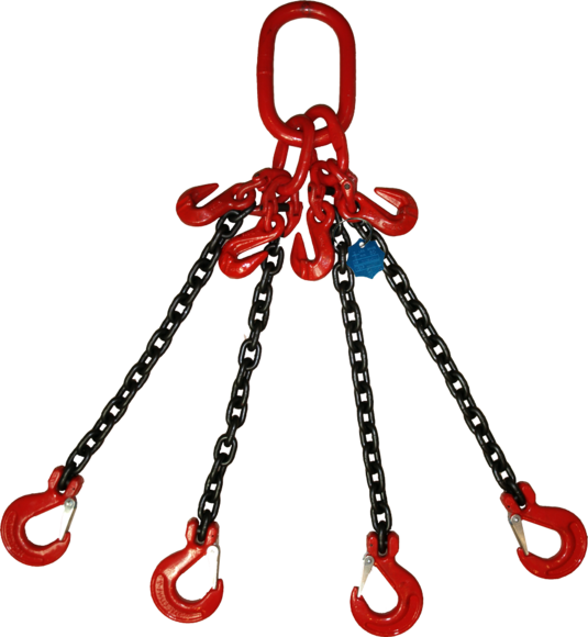 Eslinga De Cadena - 4 Leg Adjustable Chain Sling (535x580), Png Download