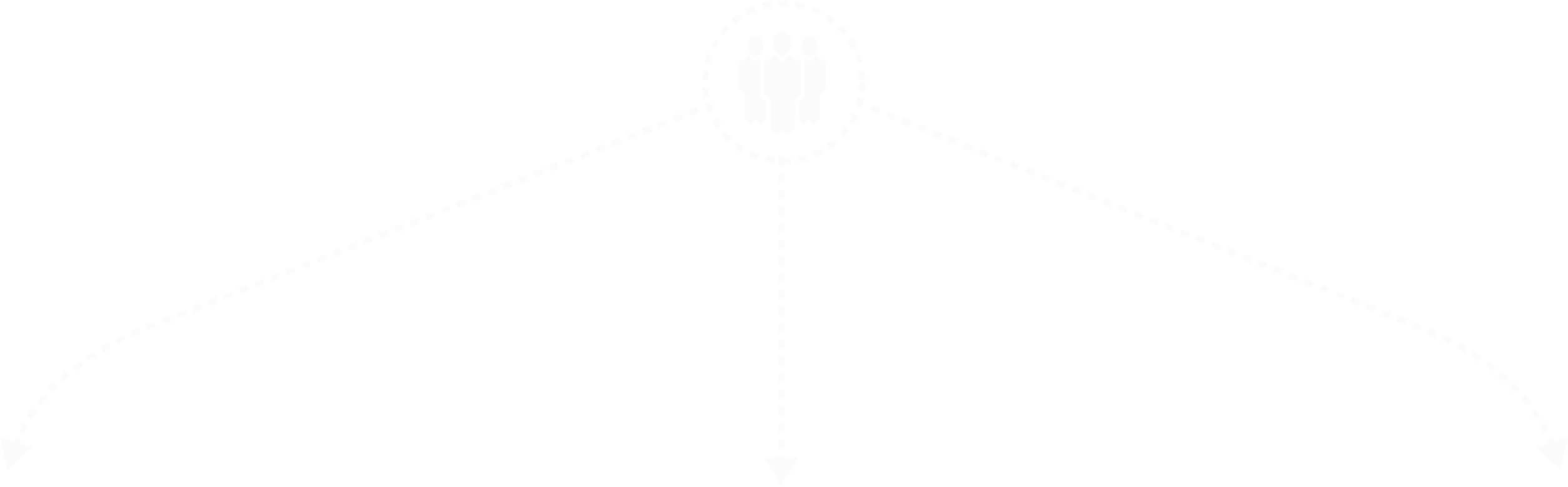 A Graphic Of Three Arrows At The End Of Dotted Lines - Illustration (2510x780), Png Download