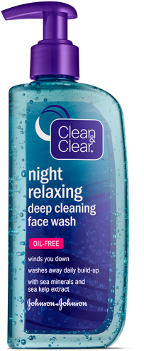 Night Relaxing™ Deep Cleaning Face Wash - Clean And Clear Night Relaxing Face Wash (430x514), Png Download