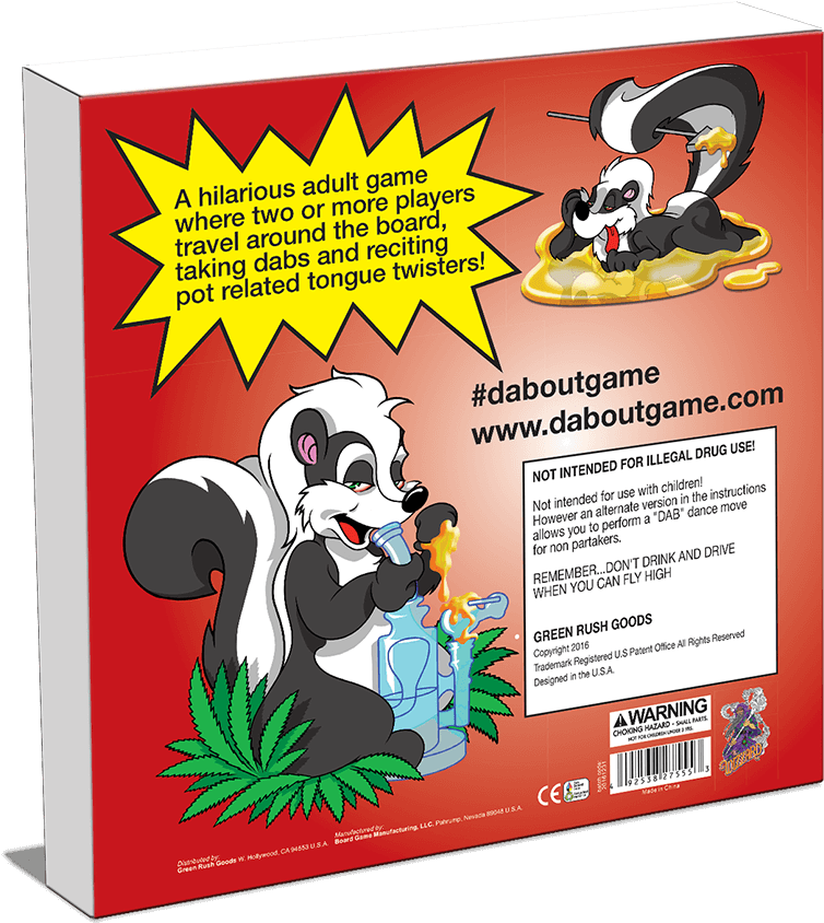 Dab Out Marijuana Board Game Box - Game (907x900), Png Download