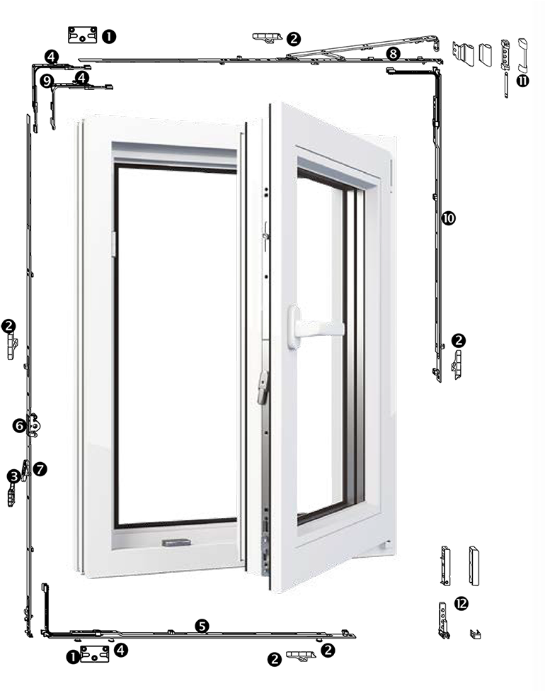 Herrajes Para Ventanas - Home Door (800x974), Png Download