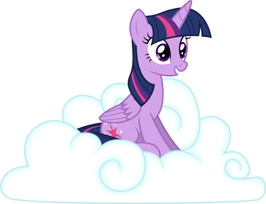 My Little Pony Friendship Is Magic Twilight Sparkle - Twilight Sparkle As A Pegasus (850x652), Png Download