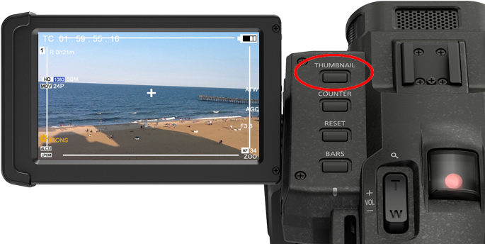 Change The Record Mode To Playback Mode By Pressing - Panasonic Hc-x1000e 18.91 Mp Camcorder - 4k - Black (706x363), Png Download