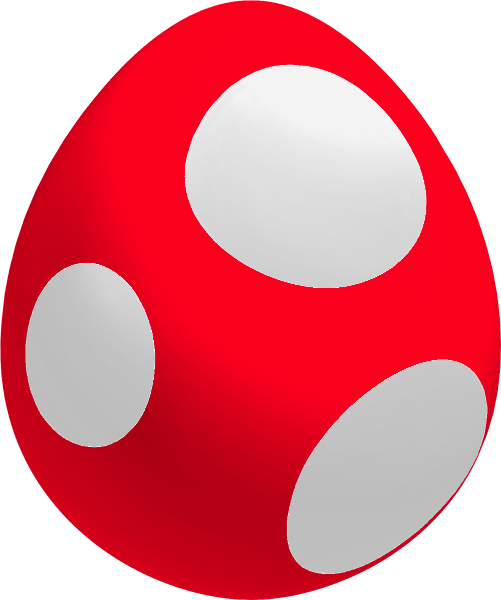 Red Baby Yoshi Egg - Red Yoshi Egg Png (1000x1199), Png Download