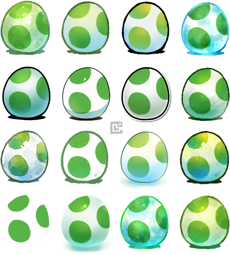 Yoshi Eggs - Yoshi Egg (800x881), Png Download