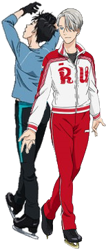 Yuri Katsuki & Victor Nikiforov - Yuri On Ice Nikiforov Victor Unisex Cosplay Costume (550x383), Png Download