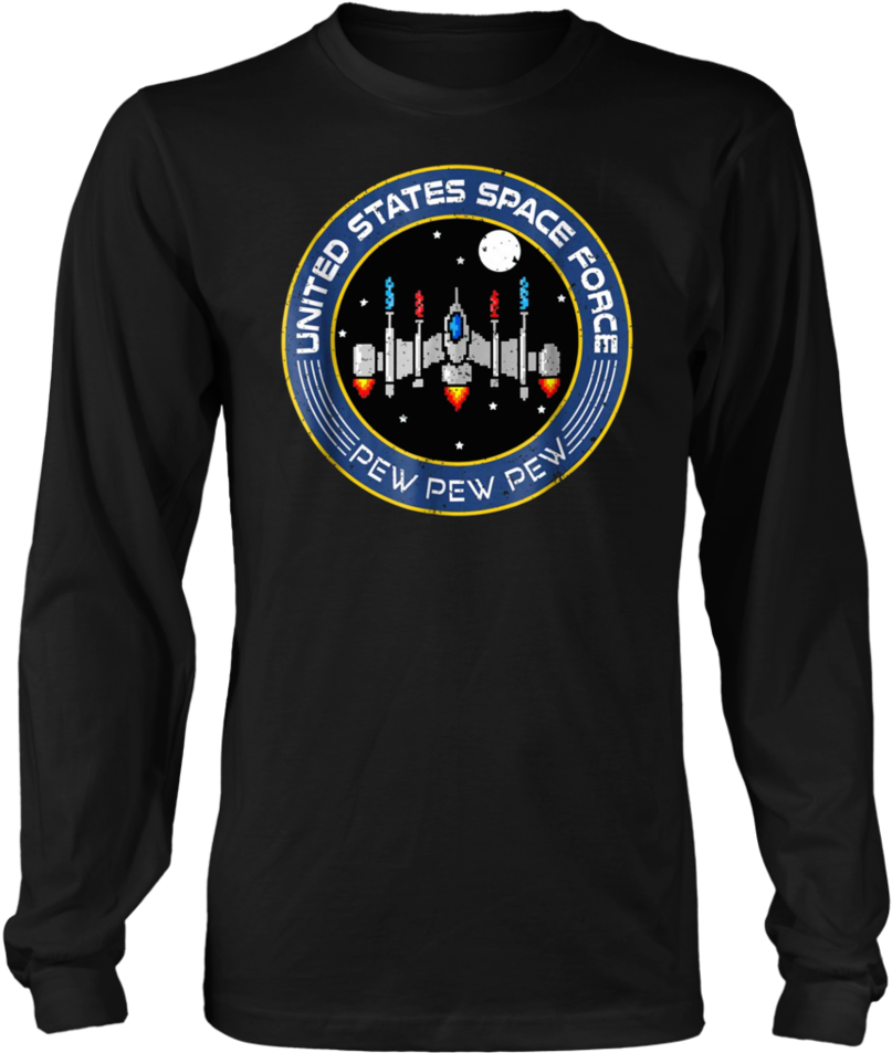 Funny Space Force 8 Bit Retro Game Style Spaceship - Fishing Saved Me From Becoming Shirt (960x960), Png Download
