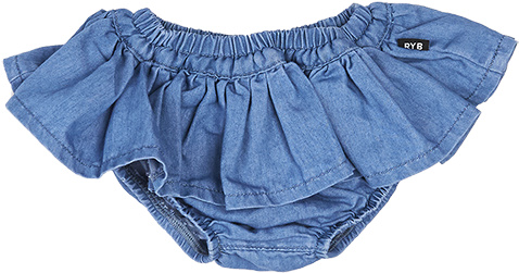 Chambray - Ruffle Skirt - Skirt (550x550), Png Download
