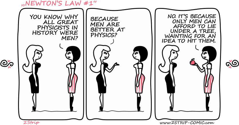 *sir Isaac Newton , A Famous English Physicist And - Cartoon (1000x457), Png Download