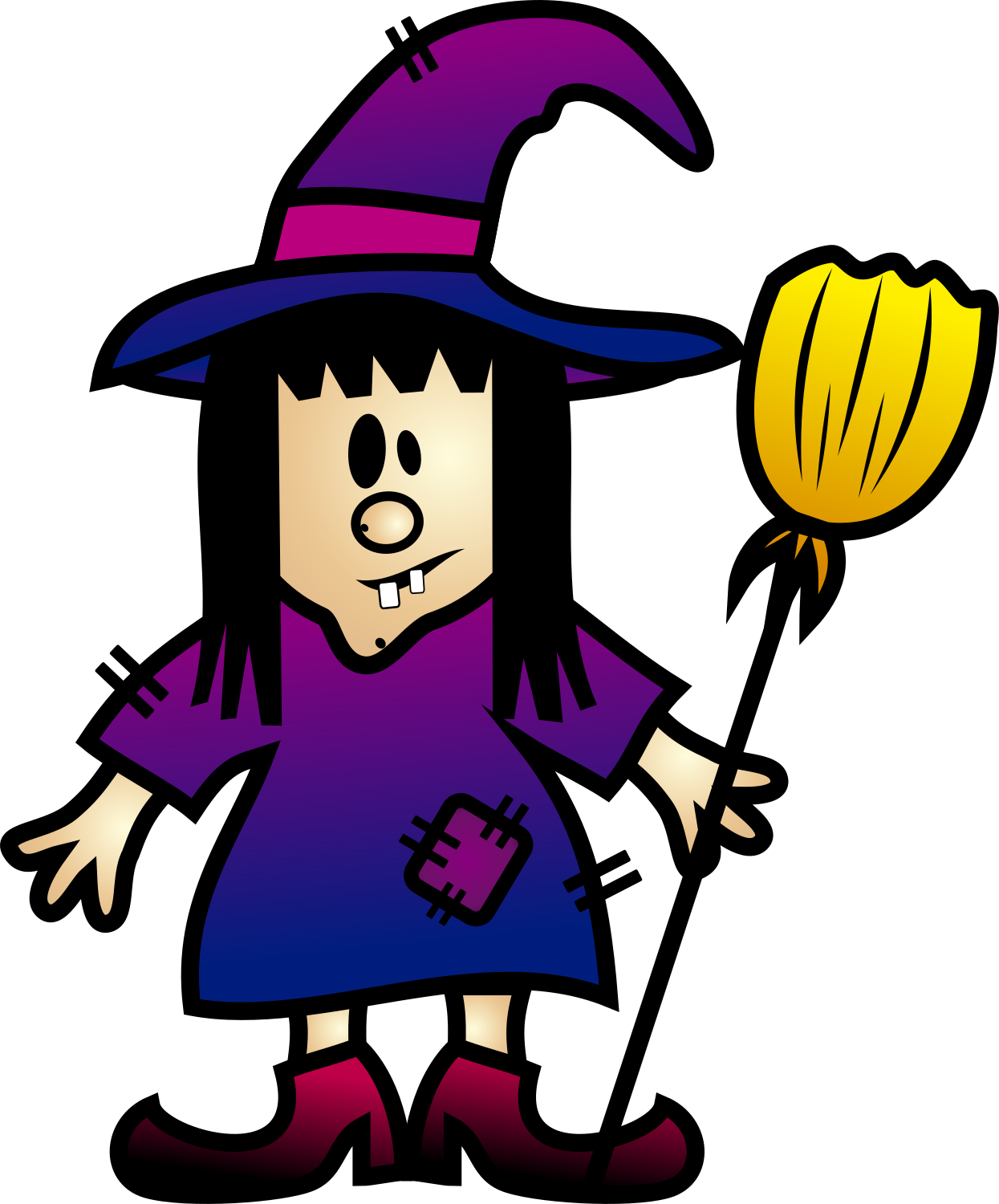 Broom Clipart Hocus Pocus - Halloween Clipart Witch Halloween (1245x1500), Png Download