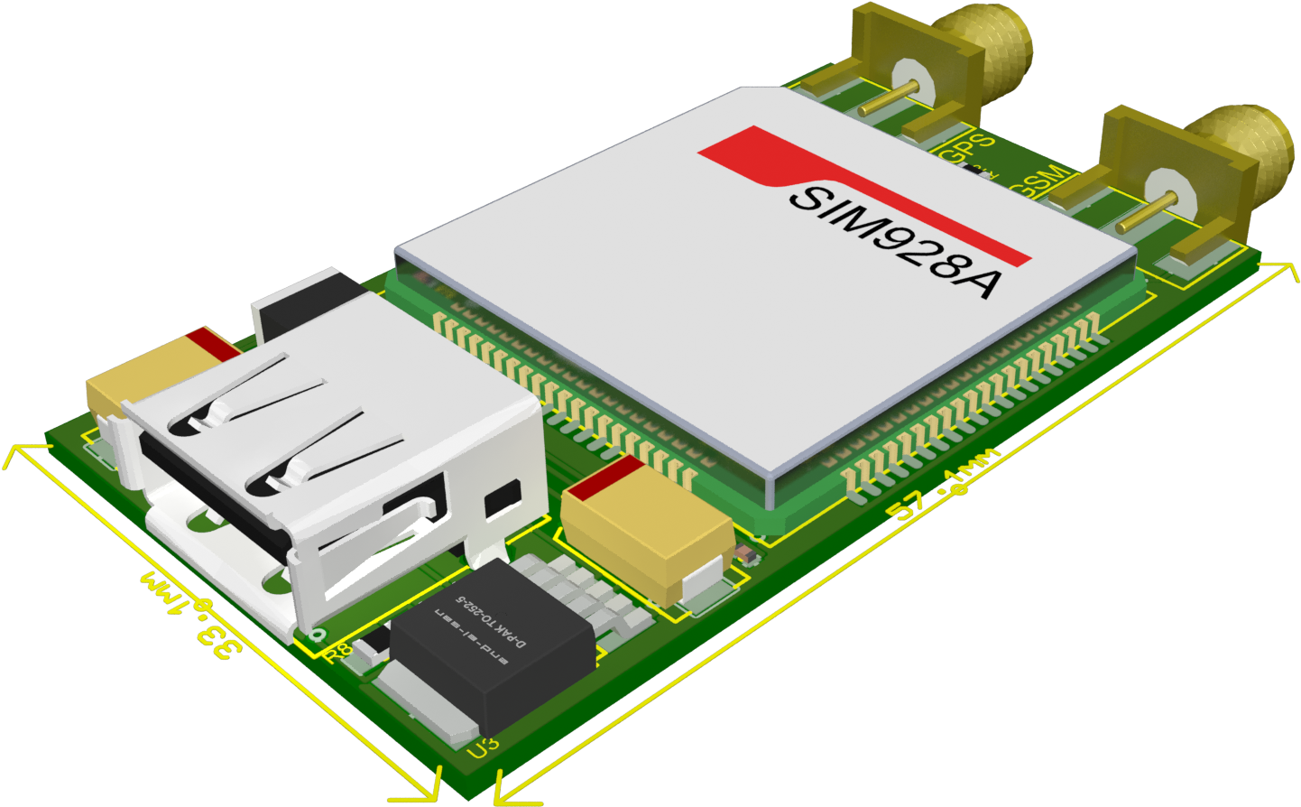 1463253387 3d2 - Electronic Component (1920x1080), Png Download