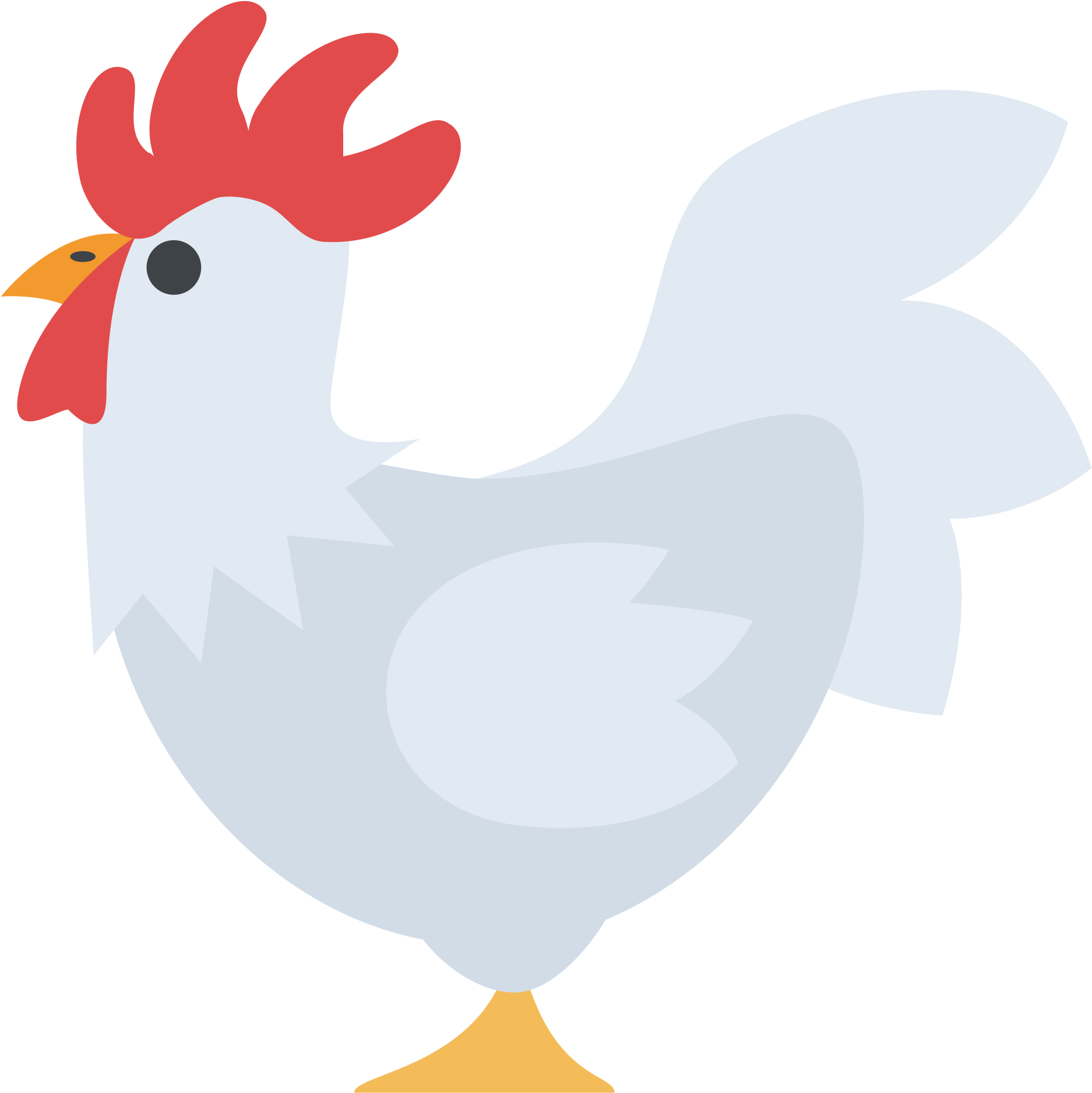 Open - Bok Chicken Cute Emoji Travel Accessory Bag (2000x2000), Png Download