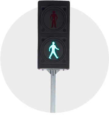 The Pike Far Side Pedestrian Head Has Been Designed - Traffic Sign (355x442), Png Download