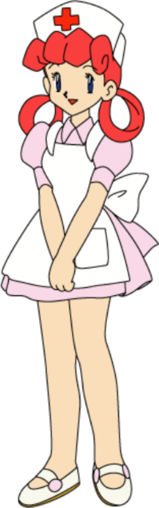 Nurse Joy Anime - Joelle Pokemon (310x989), Png Download
