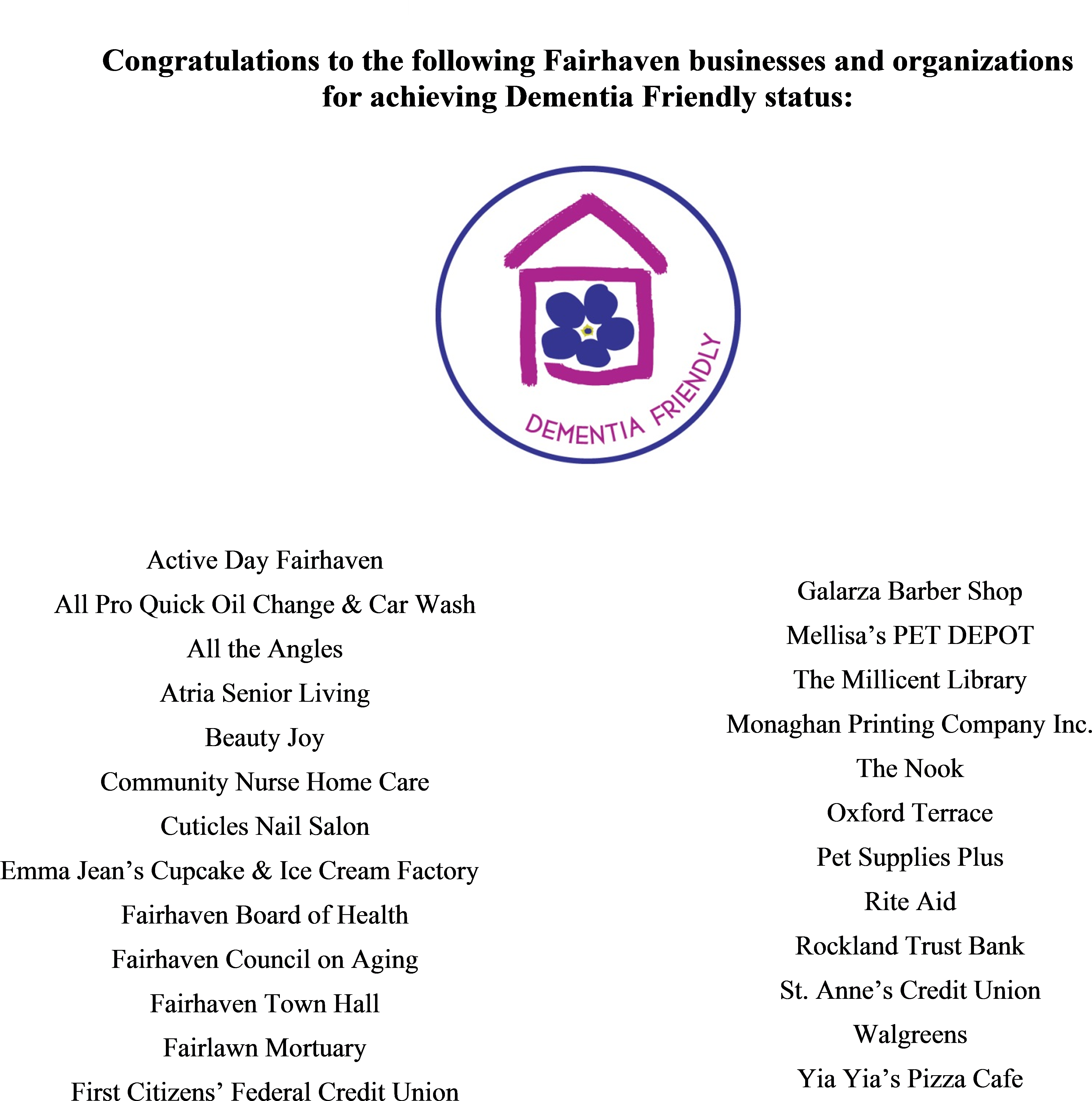 Dementia Friendly Businesses And Organizations Fairhaven - Community Nurse (4505x4364), Png Download