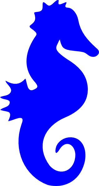 How To Set Use Blue Sea Horse Svg Vector (318x595), Png Download