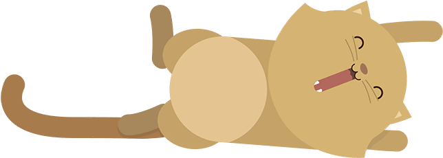 An Illustration Of A Cat Stretching - Cat Illustration Png (650x285), Png Download