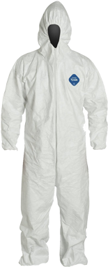 Protective Suit - Dupont Ty122s Disposable Elastic Wrist, Bootie & (450x404), Png Download