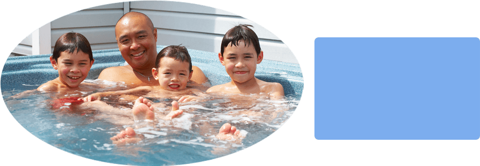 A View Of People Having Fun In Hot Tub - Valley Spas (950x350), Png Download