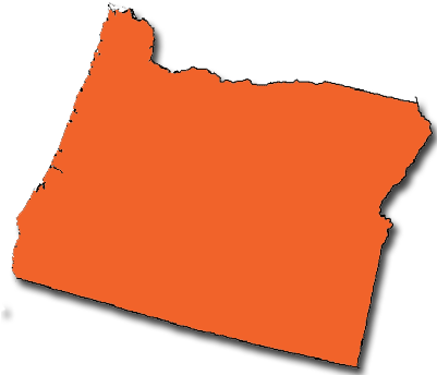 Outline Of State Of Oregon - Oregon (400x350), Png Download