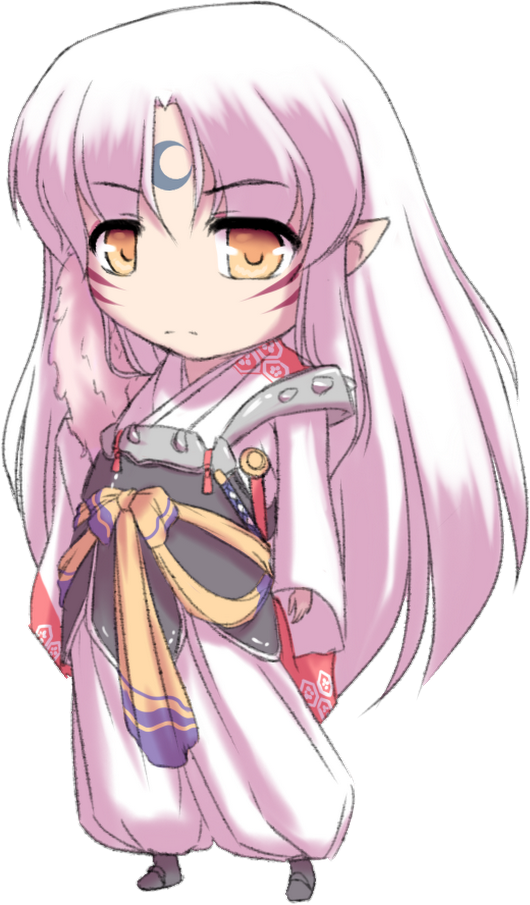 Photo - Kagura Y Sesshomaru Chibi (530x905), Png Download