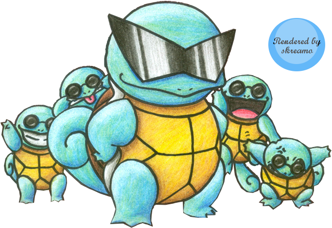Squirtle Squad Glasses - Squirtle Squad Pokemon Card (689x473), Png Download
