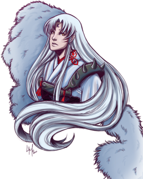 “sesshomaru 2017 By Lordmaru4u Finally Done With The - Illustration (500x629), Png Download
