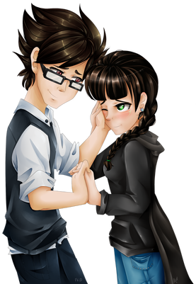 Bone And Hellena Grim - Cartoon (400x400), Png Download