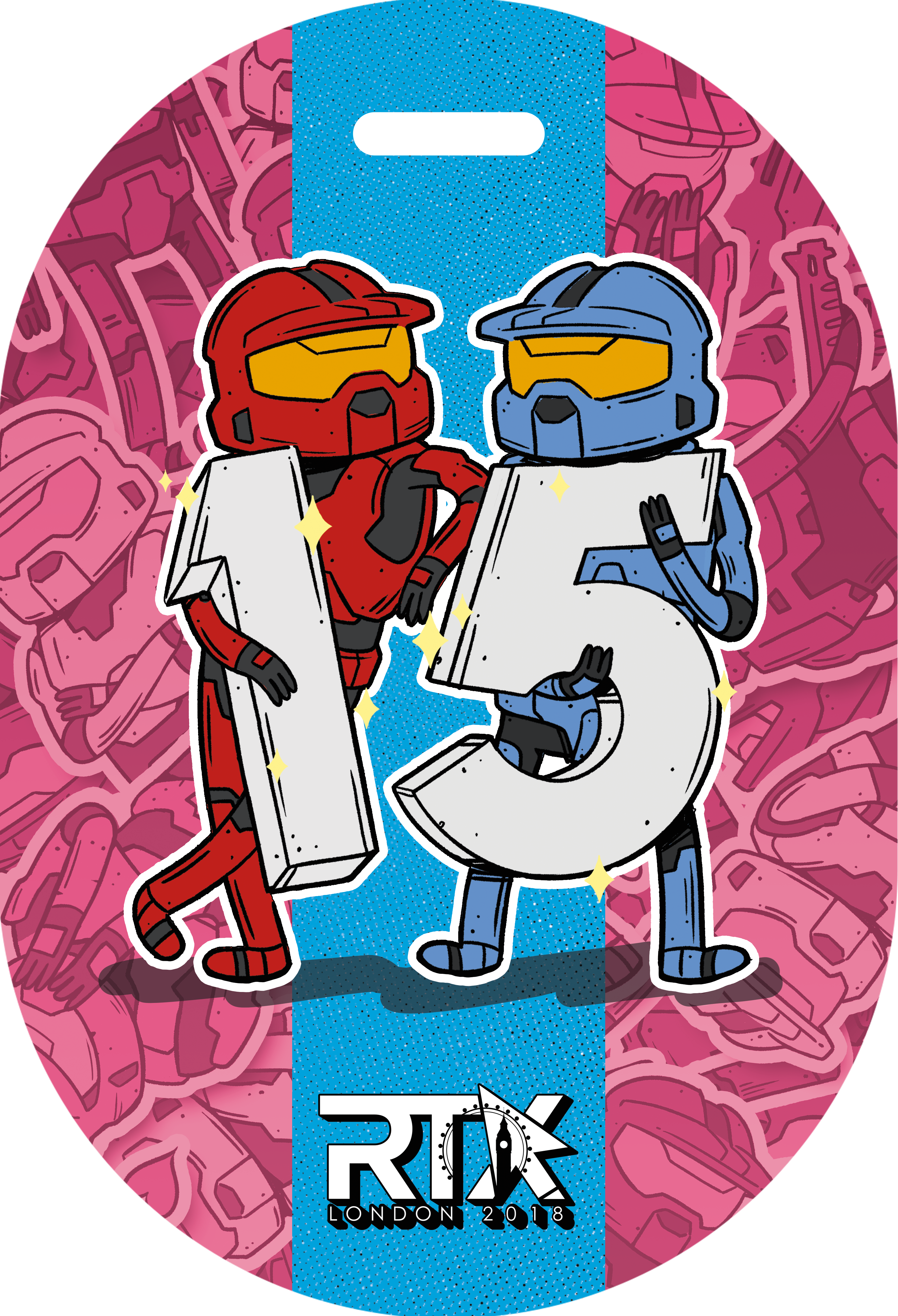 Rtx 2018 Rooster Teeth 15th Anniversary Limited Edition - Rtx 2017 London Commemorative Badge (3110x4557), Png Download