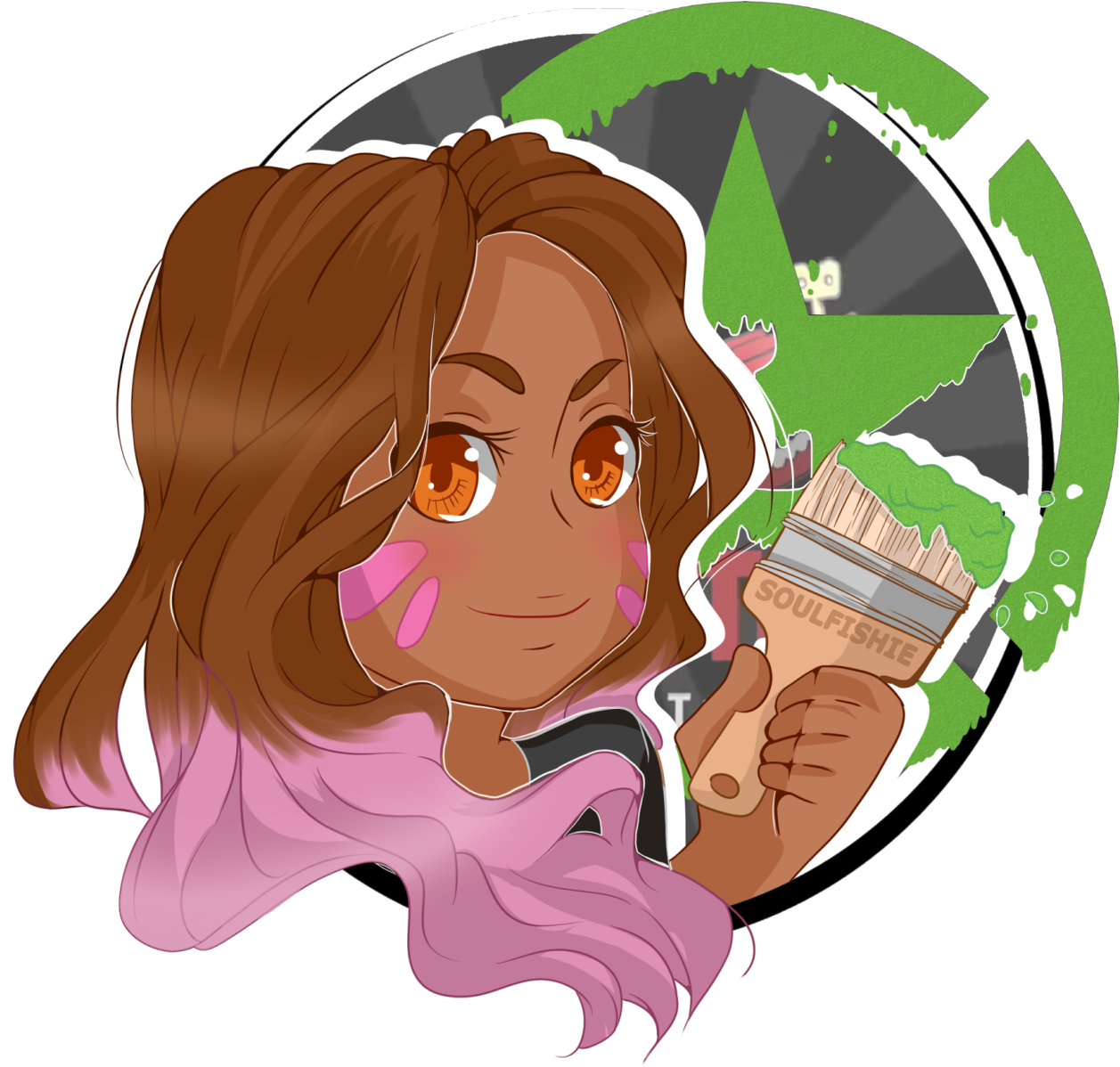 “ “ladies Of Rooster Teeth - Cartoon (1280x1251), Png Download