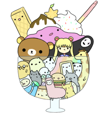 This Is Like Perfectness And Life In One Random Sundae - Adventure Time Kawaii (400x418), Png Download