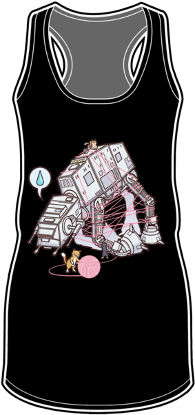 Cats Vs At-at Racerback Tank Top - Top (600x600), Png Download
