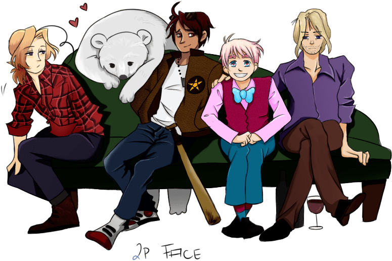 2p Hetalia Face Family (822x537), Png Download