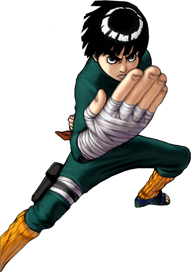 No Caption Provided - Rock Lee (622x888), Png Download
