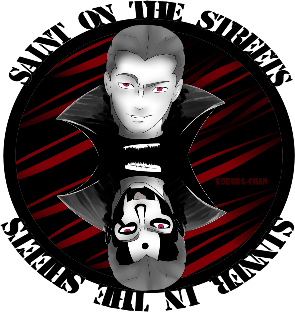 “saint On The Streets, Sinner In The Sheets” Because - Throw Pillow (1280x1280), Png Download