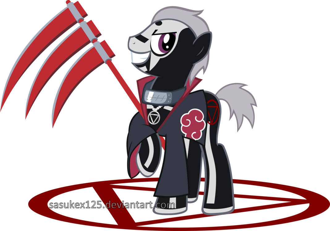 Sasukex125, Hidan, Naruto, Safe, Solo - My Little Pony Akatsuki (1068x748), Png Download