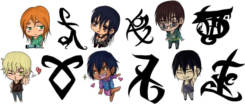 Chibi Tmi By Jingi On Deviantart - Shadowhunters Chibi (800x348), Png Download